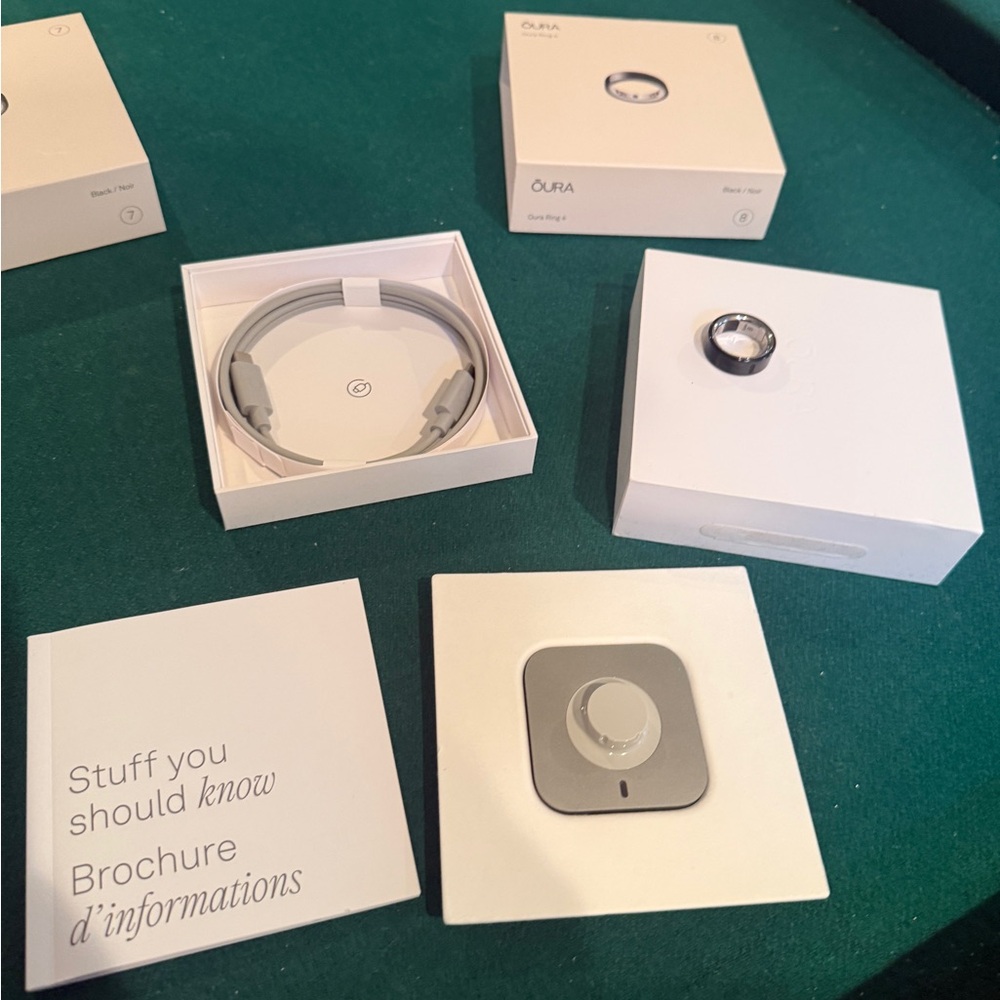 Oura Ring Gen 4 black Smart Ring ActivityTracker Charging Cable and
Adapter Set - Picture 4 of 12